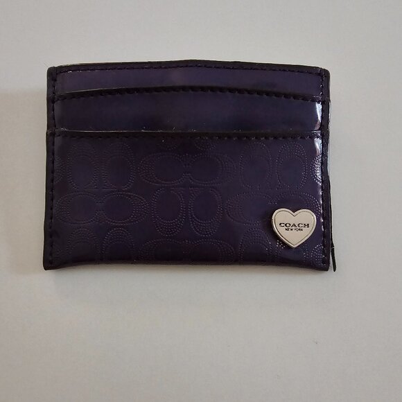 Purple Coach Card Holder - Picture 1 of 3